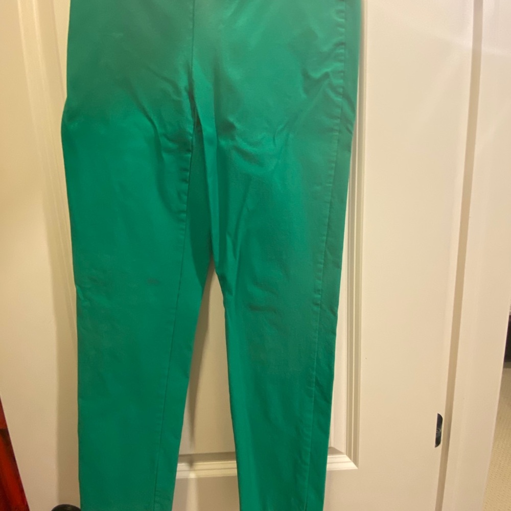 Ankle green stretchy pants